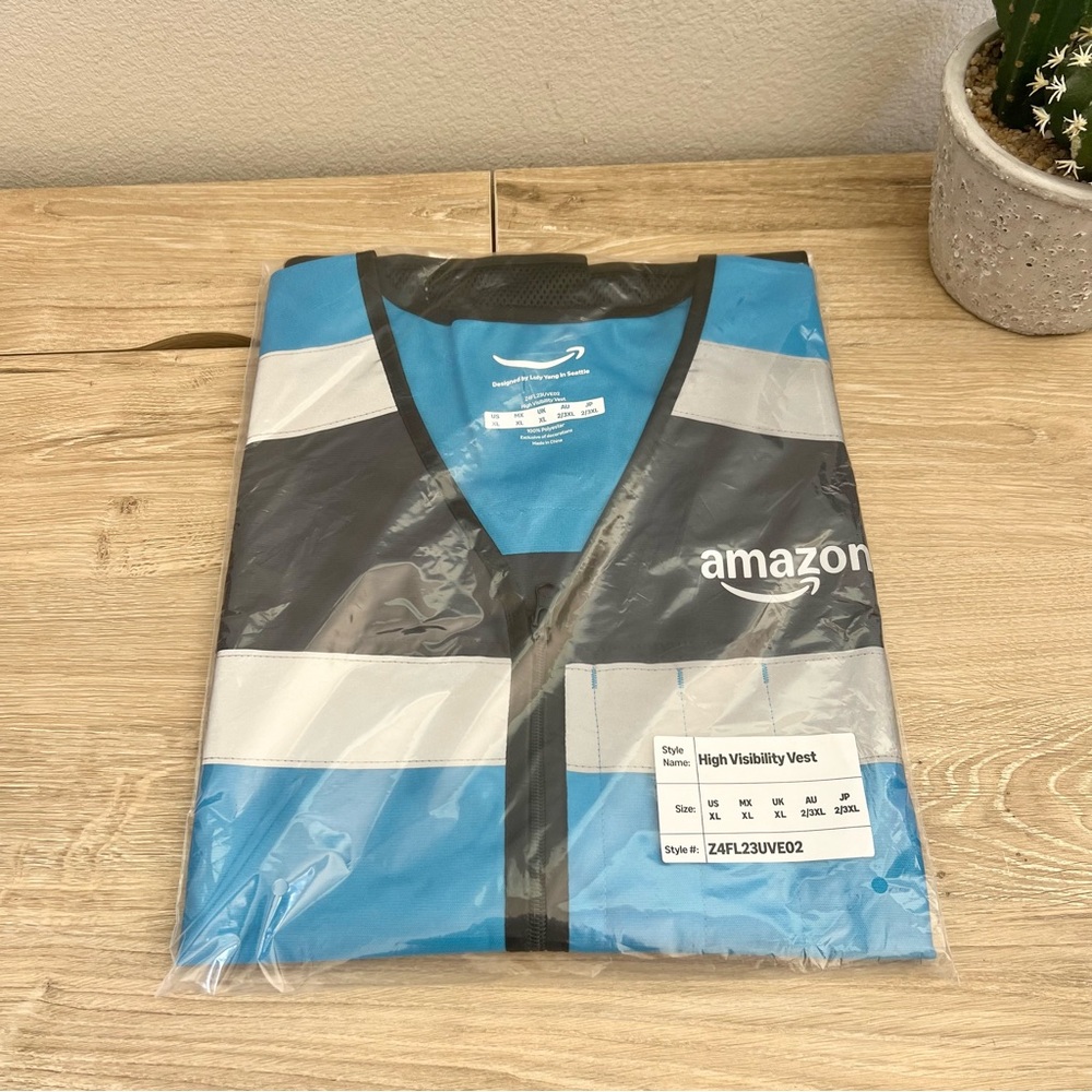 Amazon Delivery Driver High Visibility Safety Vest XL Reflective Work Vest